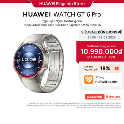 Đồng Hồ Thông Minh HUAWEI WATCH GT6 Series | Tập Luyện Nâng Cao | Theo Dõi Sức Khỏe Toàn Diện | Pin Đến 21 Ngày
