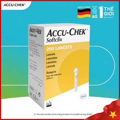 Hộp 200 Kim Chích Máu ACCU-CHEK SoftClix Dùng Cho Máy ACCU-CHEK Active & Instant