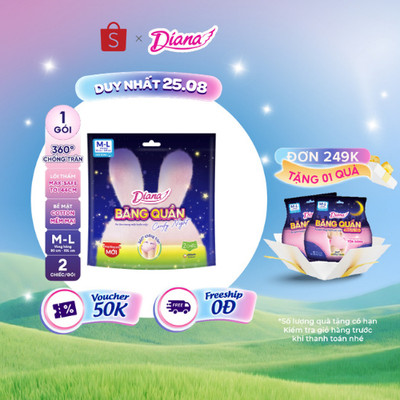 [MỚI RA MẮT] Diana Băng Quần Comfy Night size M-L 2 chiếc/gói
