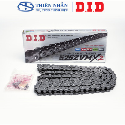 Sên moto DID Japan 525ZVM-X2 - 120ZB STEEL X-RING SUPPER STREET 600cc-1300cc