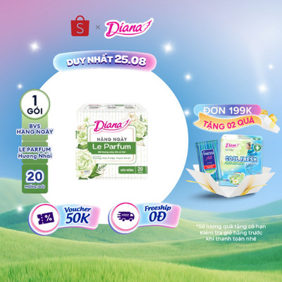 [MỚI RA MẮT] Băng vệ sinh Diana hằng ngày Le Parfum hương nhài Ả Rập thanh khiết 20 miếng