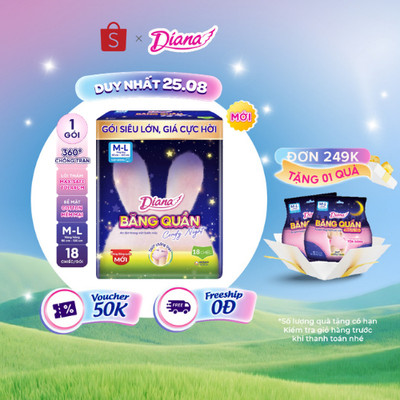 [MỚI RA MẮT] Diana Băng Quần Comfy Night size M-L 18/38 chiếc/gói