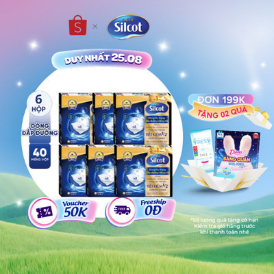 [KOL] Bộ 6 hộp Bông tẩy trang Silcot đắp dưỡng miếng đôi 40 miếng/hộp