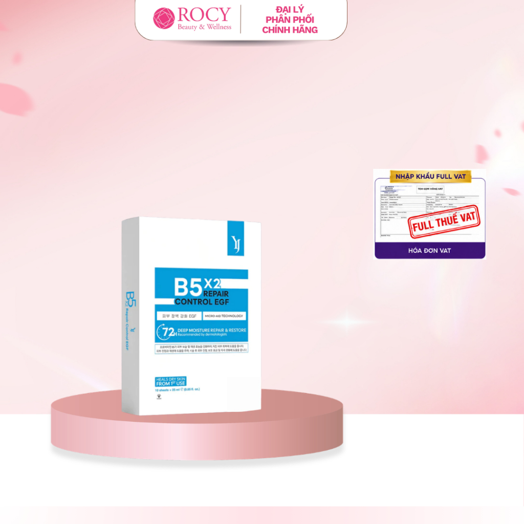 Mặt nạ B5 Yuejin Repair Control EGF cấp ẩm đa tầng, phục hồi & làm dịu da - Yuejin
