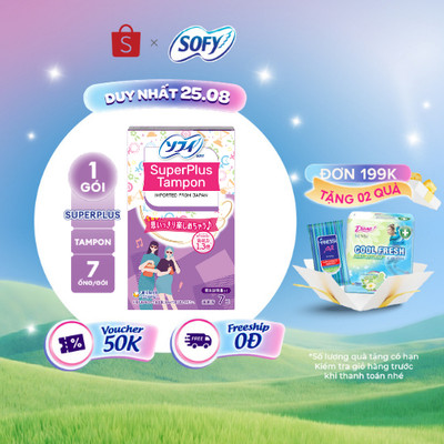 Băng vệ sinh siêu thấm Sofy Soft Tampon SuperPlus 7 miếng/ hộp (Hàng nhập khẩu)