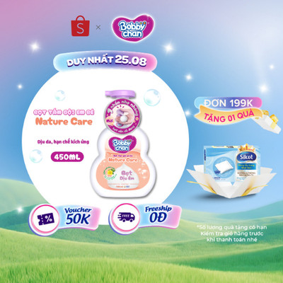 [MỚI RA MẮT] Bọt tắm gội em bé Nature Care - Làm sạch dịu nhẹ, hạn chế kích ứng 200ml/450ml