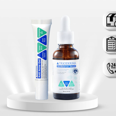 Combo Serum & Gel mụn chăm sóc & giảm mụn Trioderma ActiBalance+ Serum 30ml & Anti Acne Gel 15g