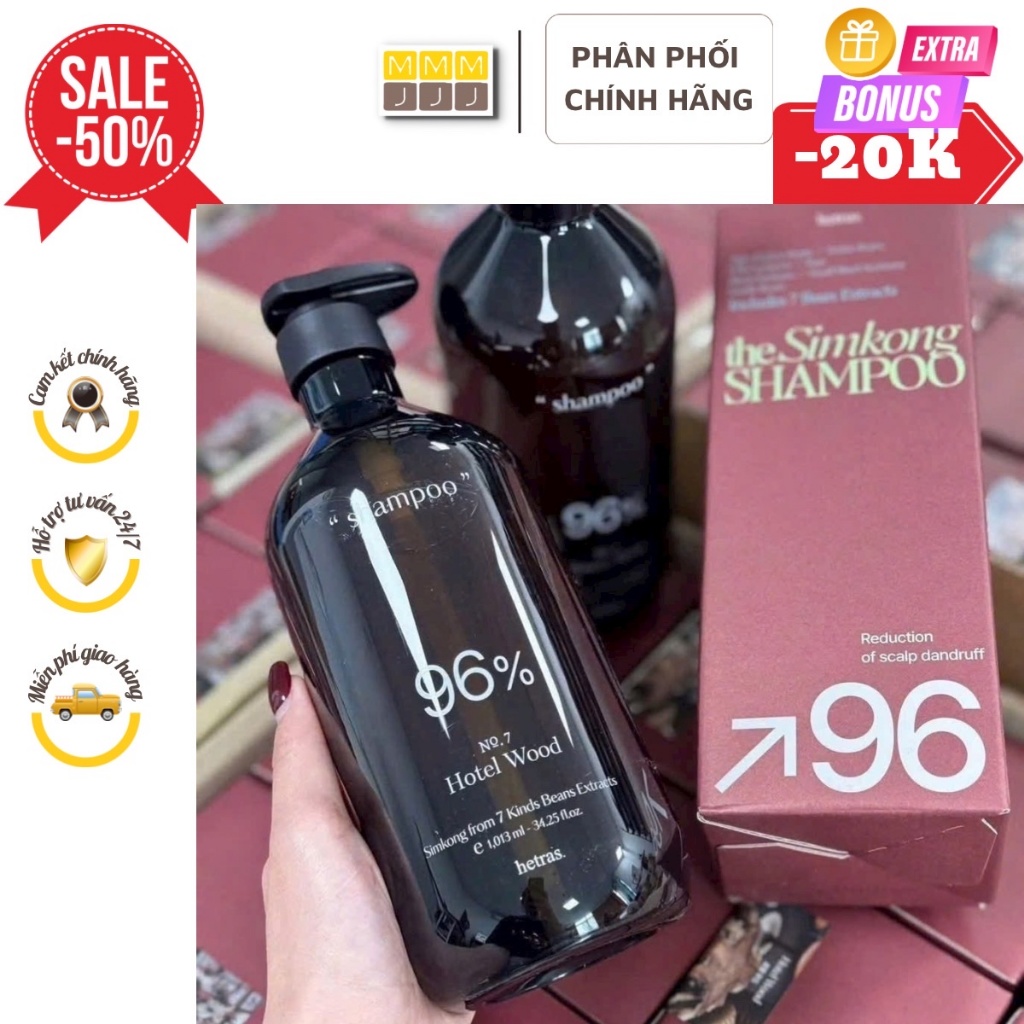 Dầu gội / Dầu xả hương nước hoa Hetras Simkong Perfume Shampoo 1013ML - minjeebaby