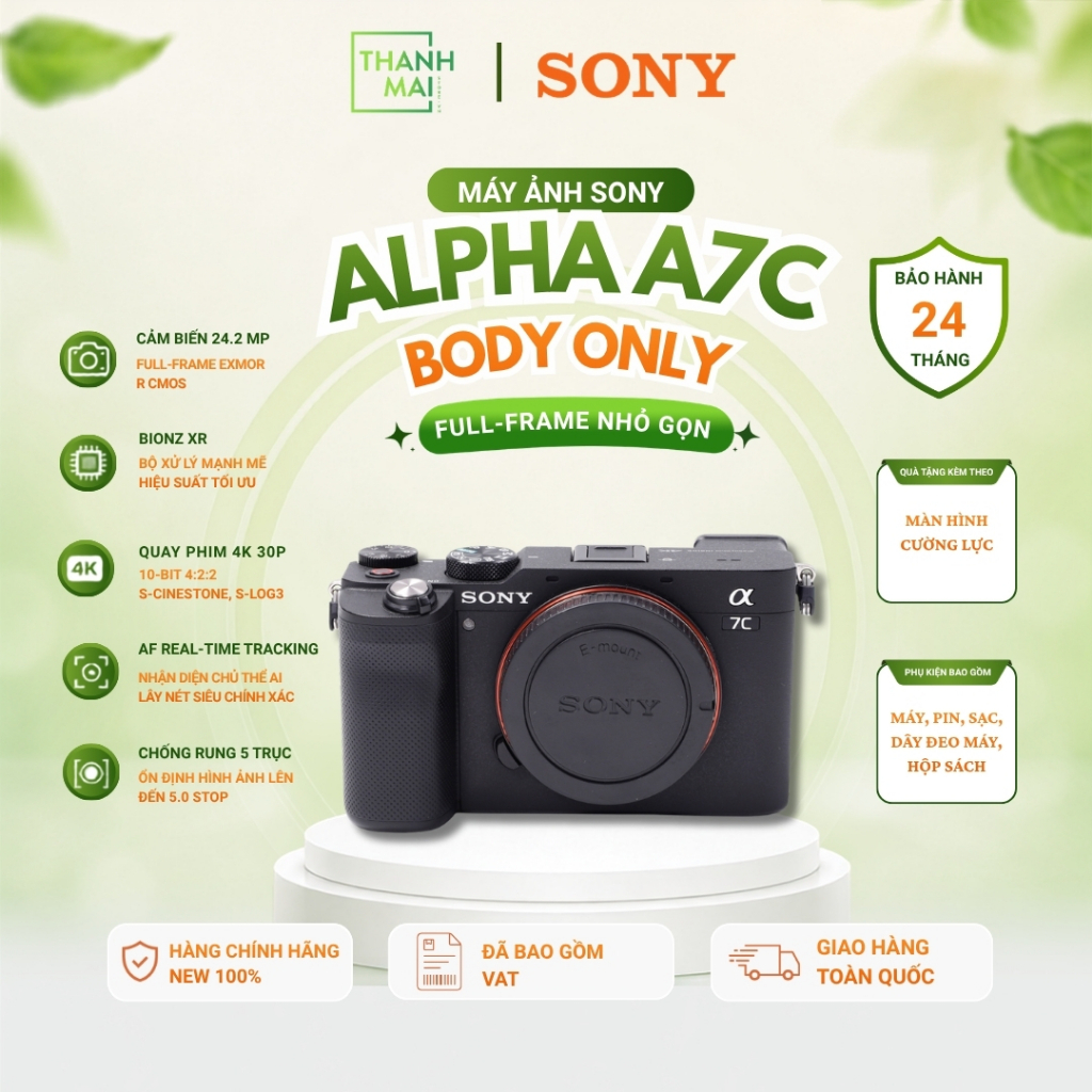 Máy ảnh Sony Alpha A7C | Body Only
