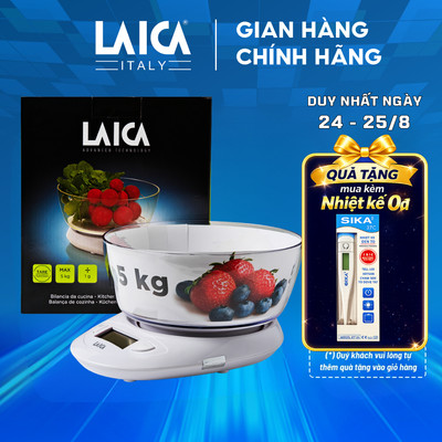 Cân tiểu ly điện tử, cân nhà bếp Laica KS1019 - độ chính xác cao, nhỏ gọn, tải trọng tối đa 5kg