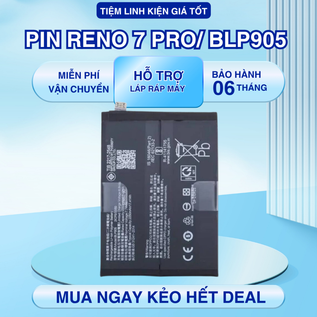 Pin Tương Thích Reno 7 Pro/ BLP905 (Zin)