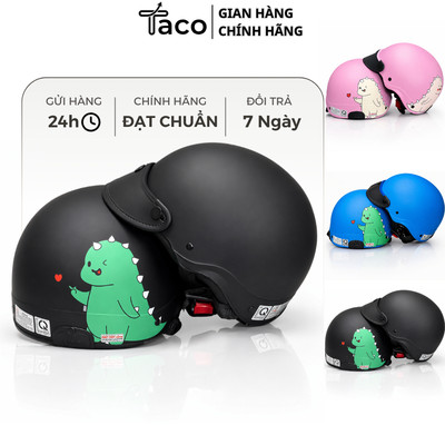 Mũ Bảo Hiểm Cho Bé, Học Sinh Từ 8 - 15 Tuổi, Người Lớn Size Đầu Bé - Chính Hãng TACO