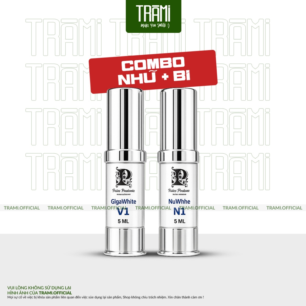 [COMBO] Nuwhite, Kem Làm Hồng Nhũ Hoa Và Bikini,  Tuýp Chiết 5ml