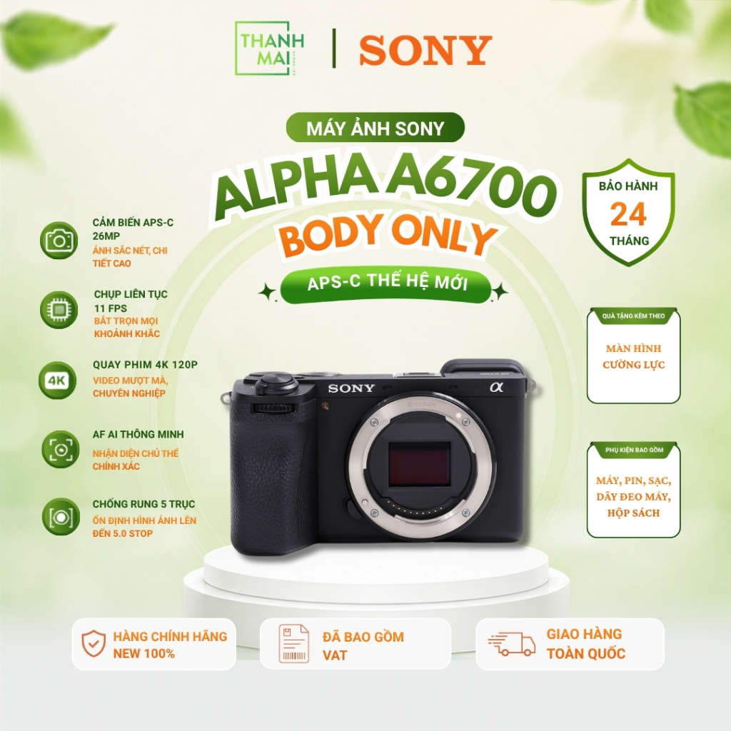 Máy ảnh Sony Alpha A6700 (Body) | NEW, CHÍNH HÃNG