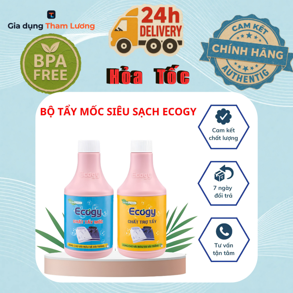 GDTL_Bộ Tẩy Mốc Quần Áo Đa Năng Ecogy Siêu Sạch Đánh Bay Vết Bẩn Cứng Đầu Các Loại Vải