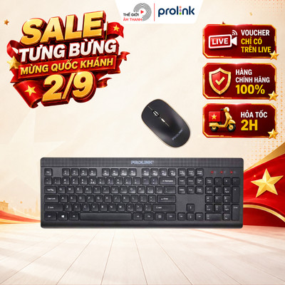 Bộ Bàn Phím Kèm Chuột Vi Tính Không Dây Prolink PCWM7003 - THẾ GIỚI ÂM THANH