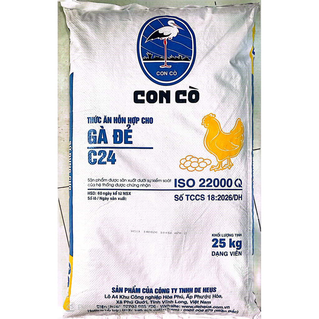 [Sỉ 25kg] Cám gà đẻ mã C24 chất lượng dinh dưỡng bao 25kg