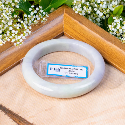 Vòng Tay Cẩm Thạch Mã 363405 Type A Xuân Tài Nếp Mịn Ni 52 - Ngọc Trai Trường Thịnh
