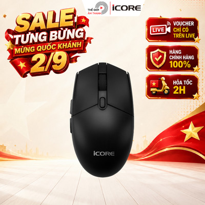 Chuột Gaming iCore, Chuột Game Có Dây/Không Dây, 12000 DPI, Chuột Gaming Cho Máy Tính - THẾ GIỚI ÂM THANH