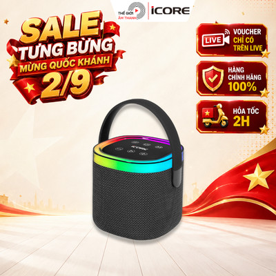 Loa Bluetooth iCore BS28 Âm Thanh Mạnh Mẽ, Thiết Kế Hiện Đại - THẾ GIỚI ÂM THANH
