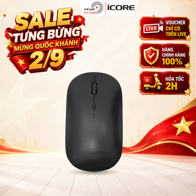 Chuột Không Dây iCore IM02, Kết Nối USB Phạm Vi 10m, Độ Phân Giải Cao 1600DPI - THẾ GIỚI ÂM THANH