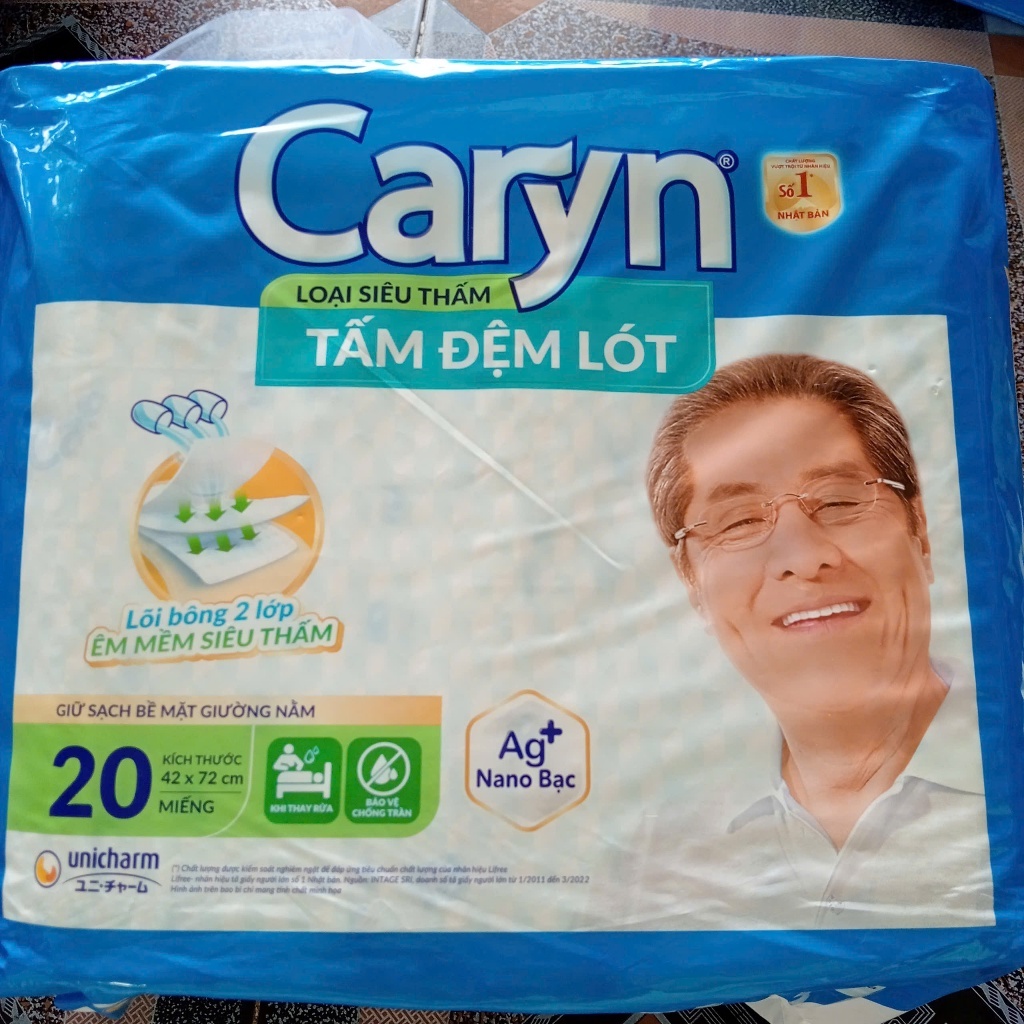 HCM - 1 Gói Tấm Đệm Lót Caryn 20 Miếng Loại Siêu Thấm Kích Thước 42 x72 Cm - Tấm Lót Giường