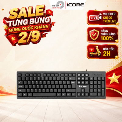 Bàn Phím Có Dây iCore IK38 – Full Size 104 Phím, Kết Nối Ổn Định, Giá Tốt - THẾ GIỚI ÂM THANH