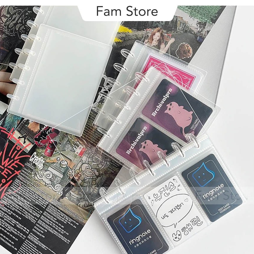 Binder Ringnote sổ đựng ảnh trơn trong chính hãng nhiều kích thước - Album ảnh, photocard, postcard