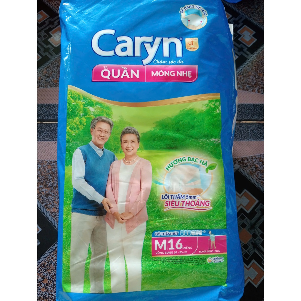 HCM - Tã quần Caryn M16 mỏng nhẹ - Date luôn mới