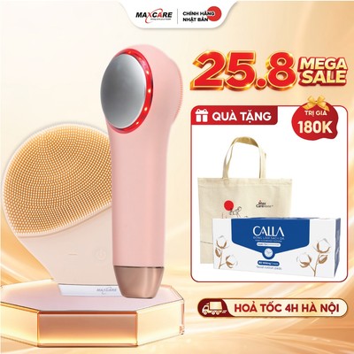 Máy Đẩy Tinh Chất Rửa Mặt Maxcare Tích Hợp Rung, Massage, Sóng Âm, Làm Sạch Da Mặt, Chống Nước IPX7