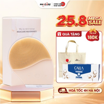 Máy Rửa Mặt Maxcare Max999 NEO Sóng Âm Sonic – Làm Sạch Da Mặt, Massage Thư Giãn, Chống Nước IPX7