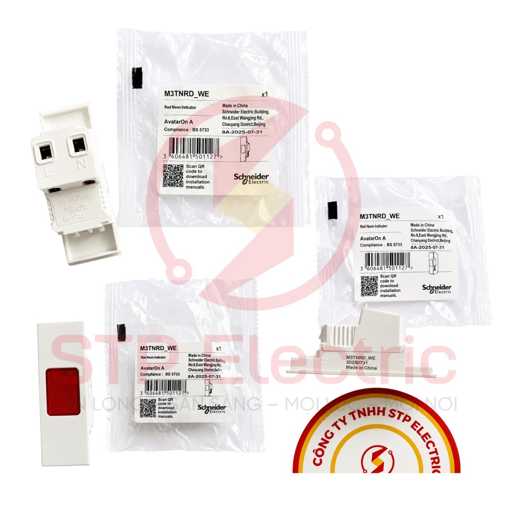 🔴 ĐÈN BÁO ĐỎ SIZE S SCHNEIDER AVATARON A M3TNRD_WE