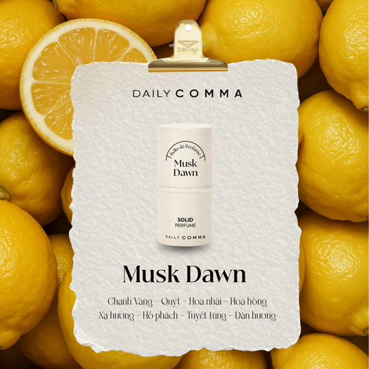 Nước hoa sáp Daily Comma Solid Perfume Musk Dawn 4.7g - hương hoa gỗ ngọt thanh, mát dịu