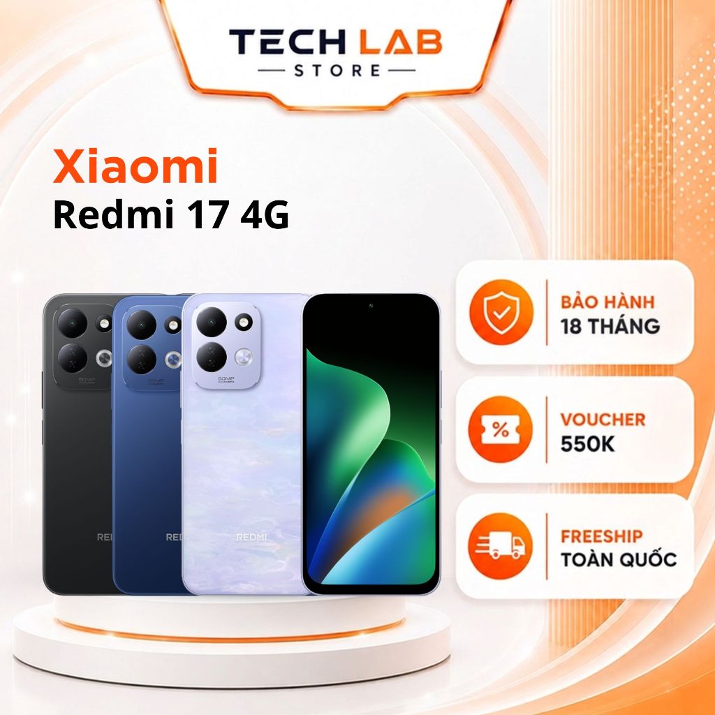 Điện thoại Xiaomi REDMI 17 4G - 6-256GB - Ram 6 Chip MediaTek Helio G91 Ultra - Bảo hành 18 Tháng