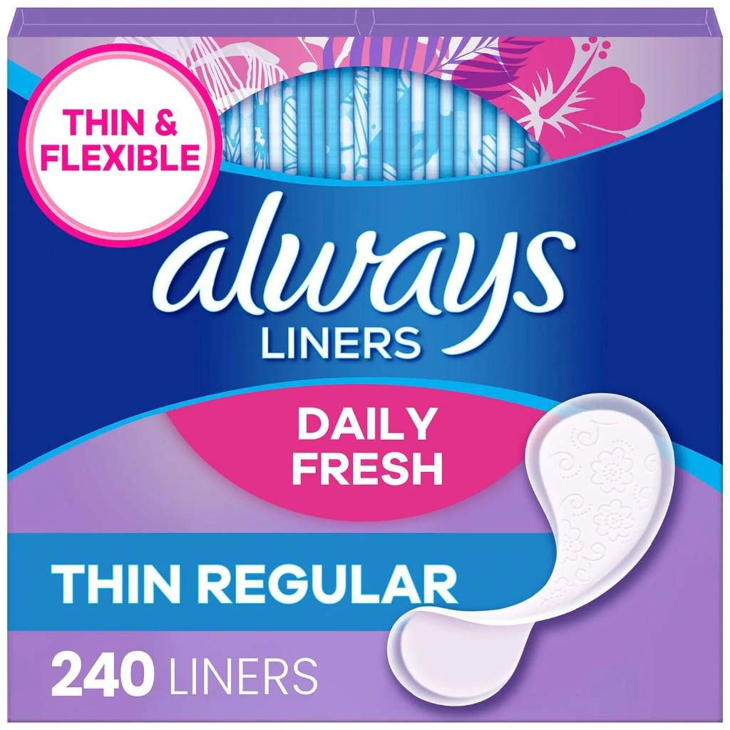 Hàng Mỹ auth mẫu mới Băng Vệ sinh hàng ngày Always liners daily fresh thin regular hộp 240 miếng