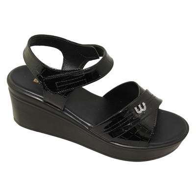 Sandal đế bằng nữ Bita's SYN.297 (Đen + Kem + Nâu)