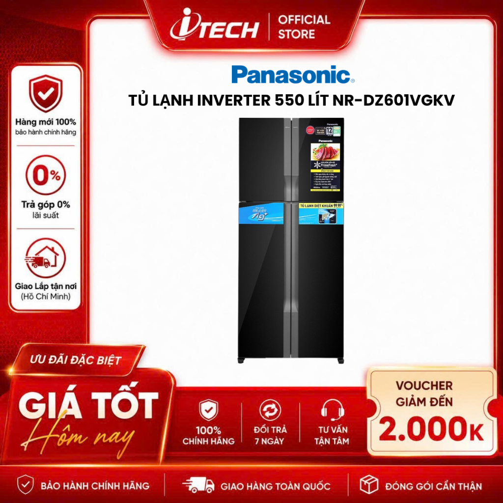 NR-DZ601VGKV - Tủ lạnh Panasonic Inverter 550 lít Multi Door NR-DZ601VGKV - Hàng chính hãng