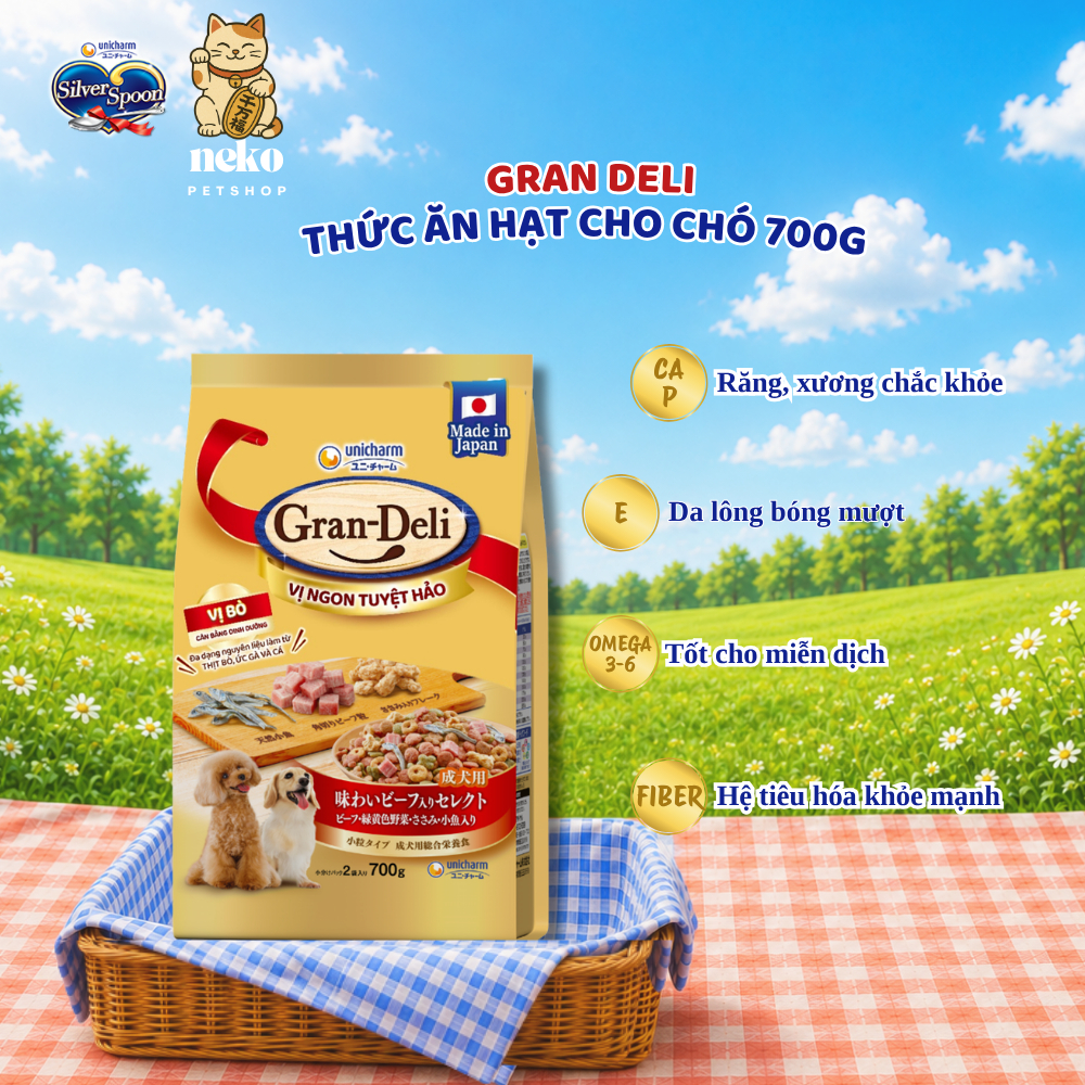 [GIÁ XẢ TỒN] Thức ăn khô cho chó Gran Deli 700g/gói