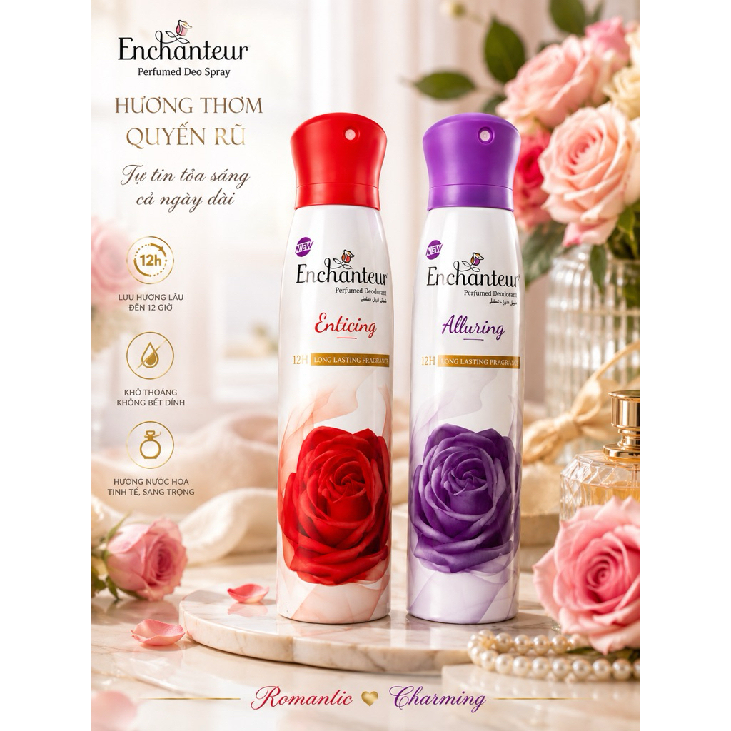 XỊT KHỬ MÙI #Enchanteur mẫu mới chính hãng