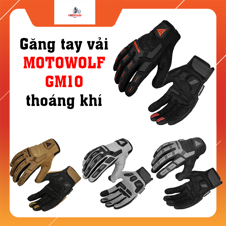 Găng tay vải Motowolf GM10 siêu thoáng khí