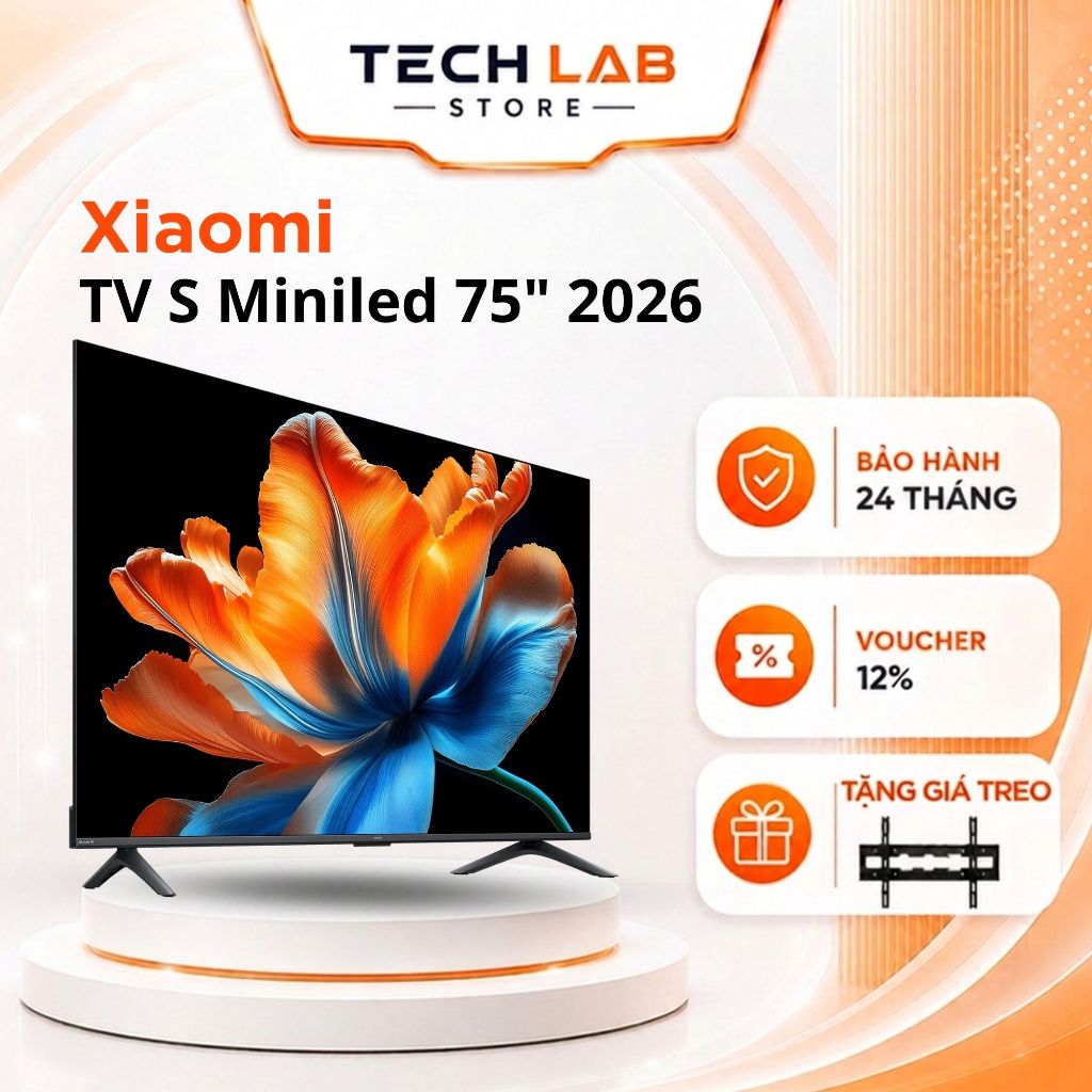 Tivi Xiaomi TV S Mini LED 75 Inch 2026 QD-Mini LED 4K Google TV Tần số quét 60Hz - BH 24 Tháng