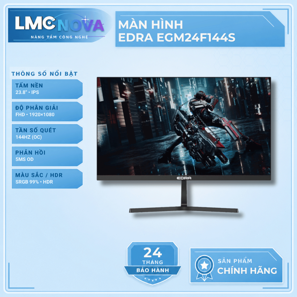 Màn Hình EDRA EGM24F144S ( 24 inch - IPS - Full HD - 144Hz - 5ms )