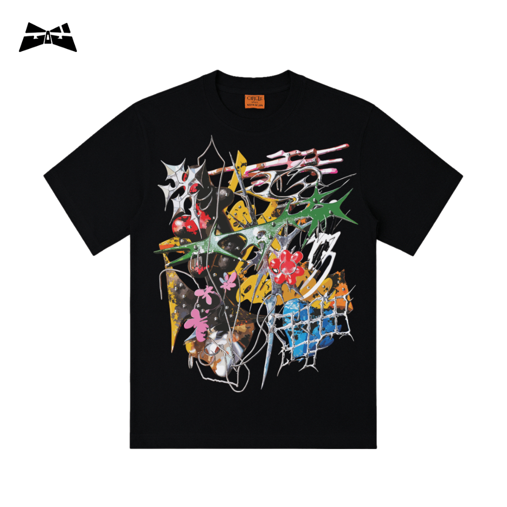 ÁO THUN ABSTRACT CHAOS ART GRAPHIC  COTTON CAO CẤP FORM RỘNG UNISEX - GIGA STORE