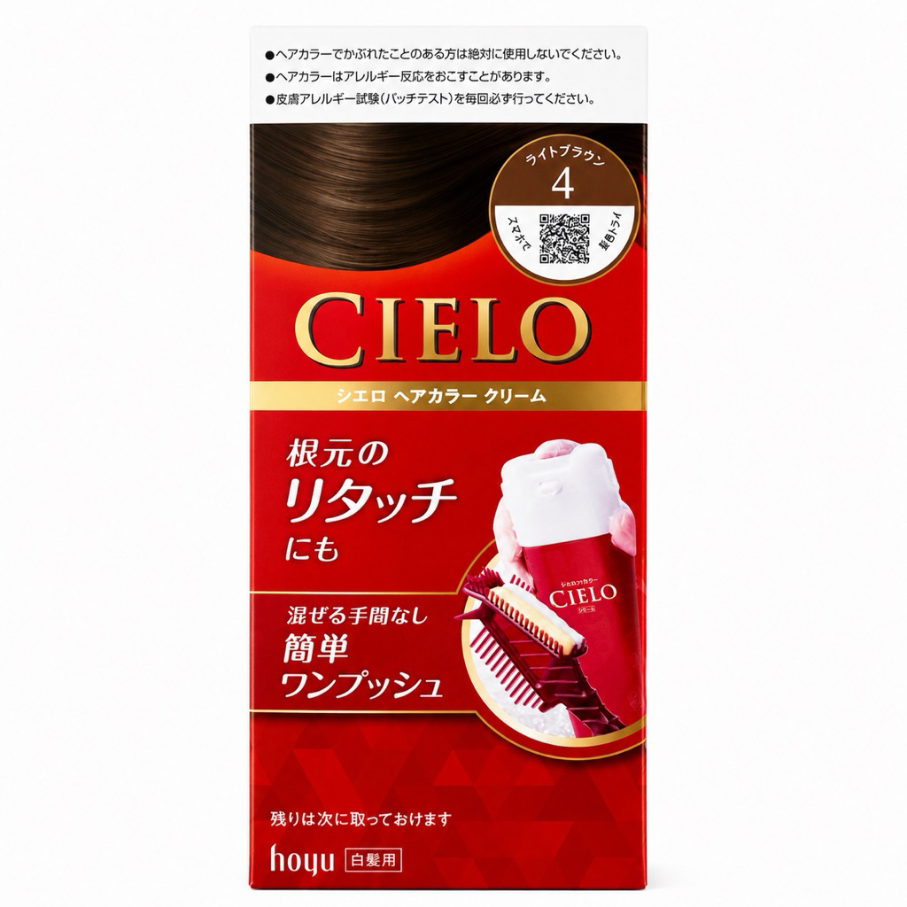 Thuốc Nhuộm Tóc CIELO Hoyu Nhật Bản  – Nhuộm Phủ Tóc Bạc, Dạng Kem Có Lược