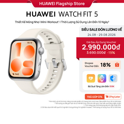 [ĐỘC QUYỀN] Đồng Hồ Thông Minh HUAWEI WATCH FIT 5 Series |Titanium & Kính Sapphire 2.5D| Nghiên Cứu Nguy Cơ Tiểu Đường