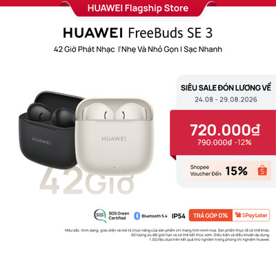 Tai Nghe Bluetooth HUAWEI FreeBuds SE 3 | 42 Giờ Phát Nhạc | Nhẹ Và Nhỏ Gọn | Sạc Nhanh
