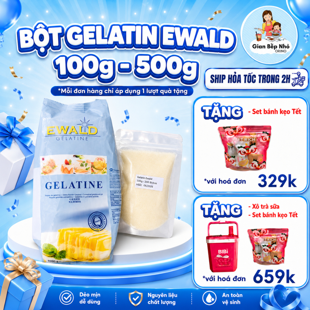 BỘT GELATIN EWALD ( ĐỨC ) - 100g LÀM CHÈ KHÚC BẠCH