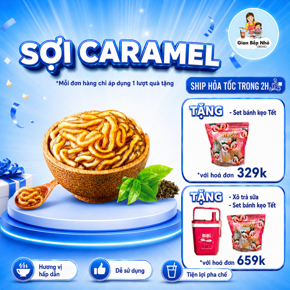 Trân châu sợi đặc biệt (3 vị) - Gian Bếp Nhỏ Orino