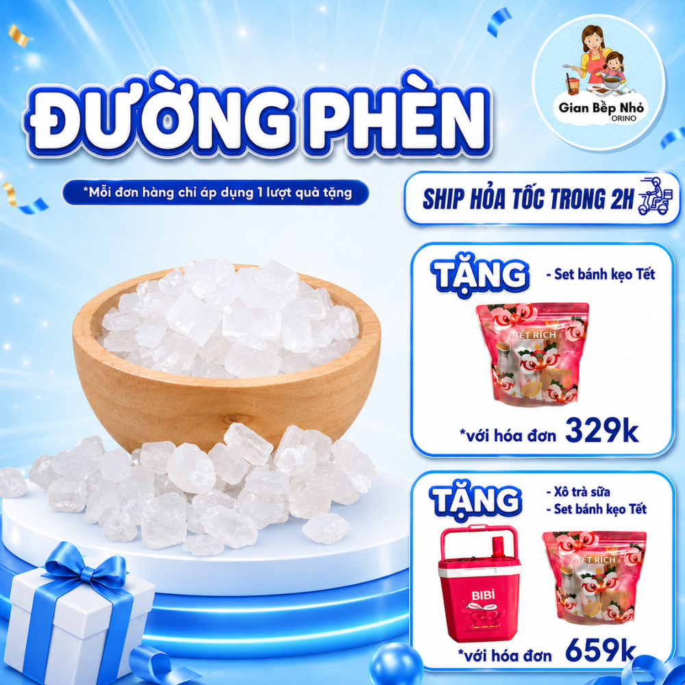 Đường phèn trắng hạt nhỏ loại ngon - 500/1000g