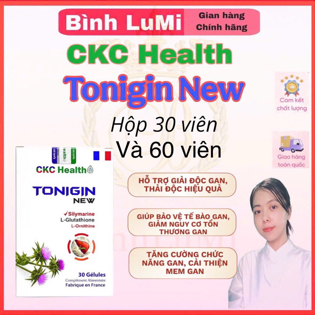 Tonigin new CKC Health - tpbvsk Tonigin new từ glutathione hỗ trợ thải độc gan
